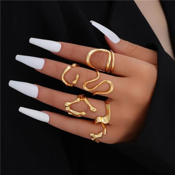 ✨ Chunky Gold Ring | Open Stackable Band | Bold & Stylish Jewelry - Picture 1 of 3